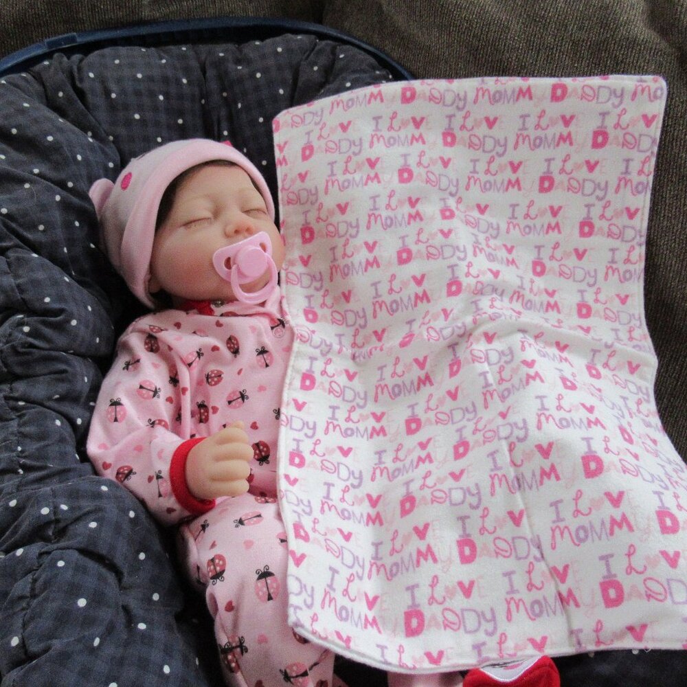 Baby burp cloth flannel burp rag changing pad pet mat nap blanket love mommy